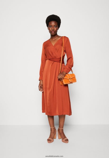 Anna Field Women Cocktail Dress Party Dress Brown H42J4Z54