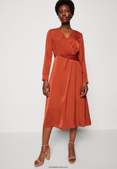Anna Field Women Cocktail Dress Party Dress Brown H42J4Z54