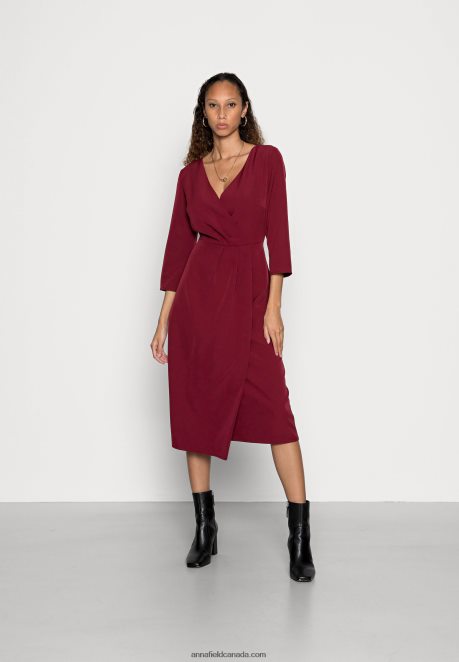 Anna Field Women Cocktail Dress Party Dress Dark Red H42J4Z33