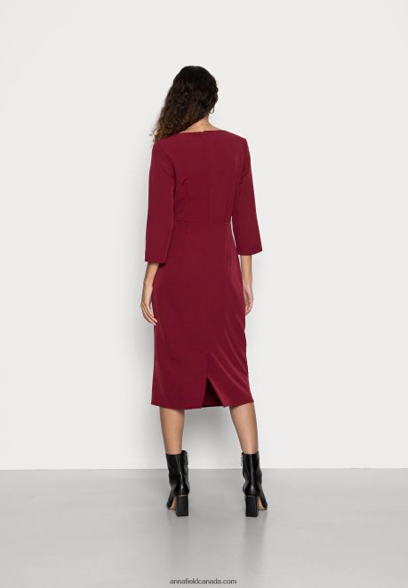 Anna Field Women Cocktail Dress Party Dress Dark Red H42J4Z33