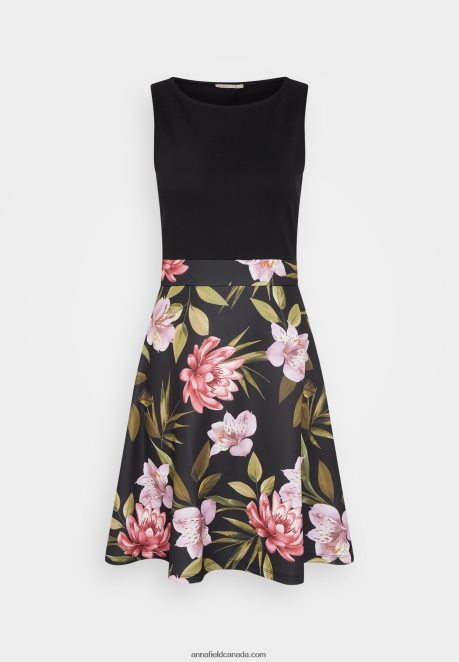 Anna Field Women Day Dress Black/Black/Pink H42J4Z15