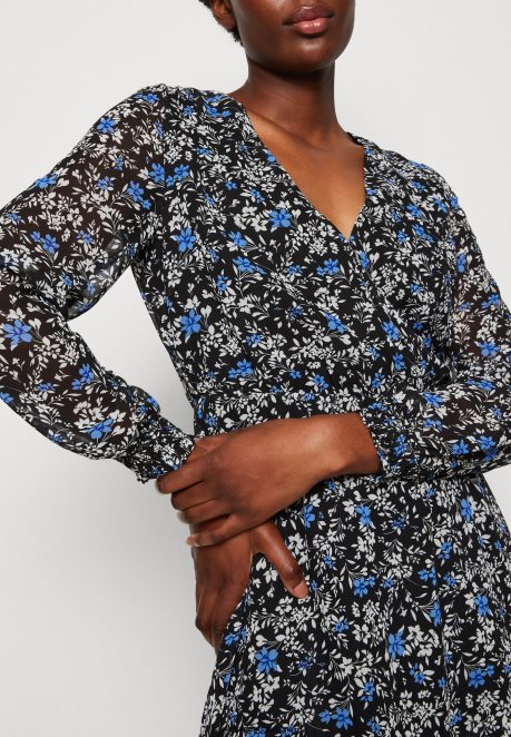 Anna Field Women Day Dress Black/Multi Coloured H42J4Z27