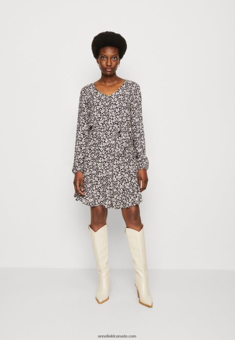 Anna Field Women Day Dress Black/White H42J4Z25