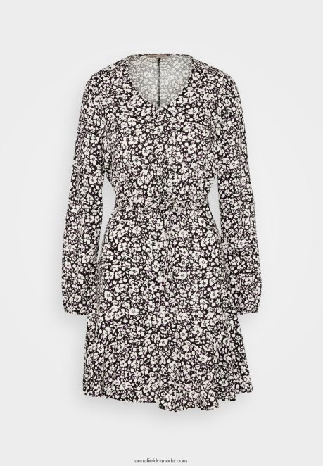 Anna Field Women Day Dress Black/White H42J4Z25
