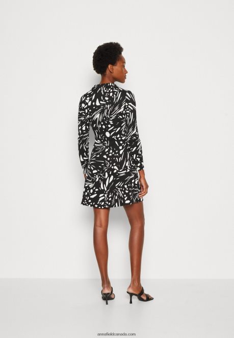 Anna Field Women Day Dress Black/White H42J4Z29