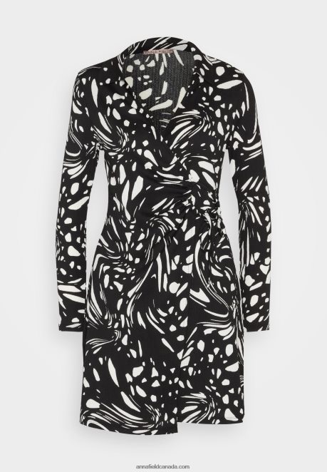 Anna Field Women Day Dress Black/White H42J4Z29