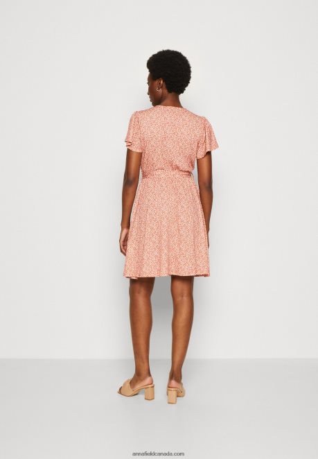 Anna Field Women Day Dress Brown/White H42J4Z3