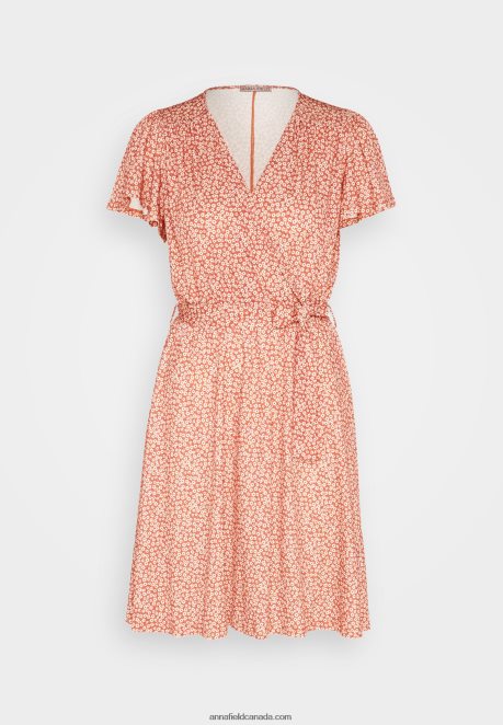 Anna Field Women Day Dress Brown/White H42J4Z3