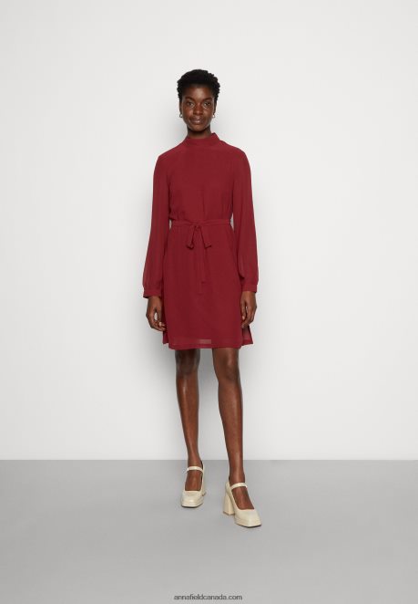 Anna Field Women Day Dress Dark Red H42J4Z1