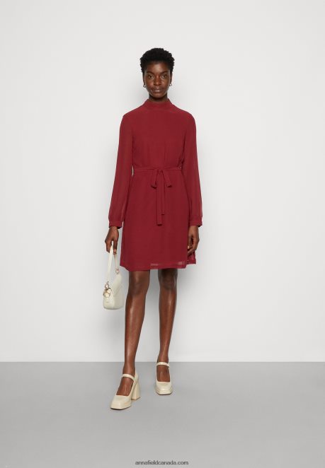 Anna Field Women Day Dress Dark Red H42J4Z1