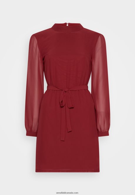Anna Field Women Day Dress Dark Red H42J4Z1
