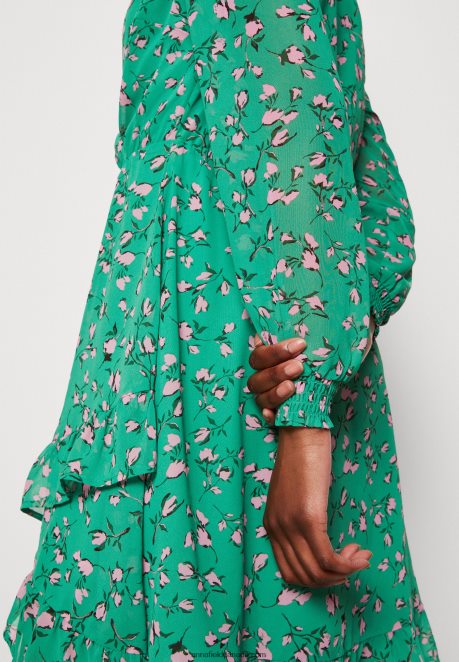 Anna Field Women Day Dress Green/Multi Coloured H42J4Z28