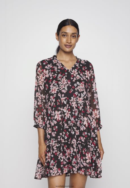 Anna Field Women Day Dress Pink/Black/Multi-Coloured H42J4Z31