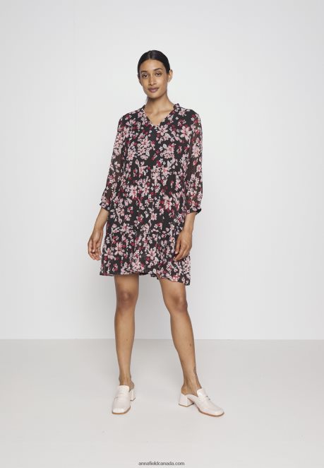 Anna Field Women Day Dress Pink/Black/Multi-Coloured H42J4Z31