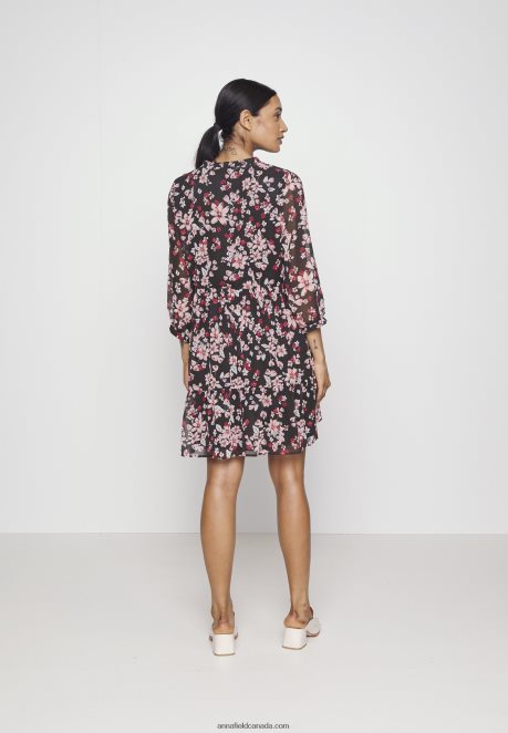 Anna Field Women Day Dress Pink/Black/Multi-Coloured H42J4Z31