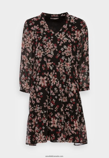 Anna Field Women Day Dress Pink/Black/Multi-Coloured H42J4Z31