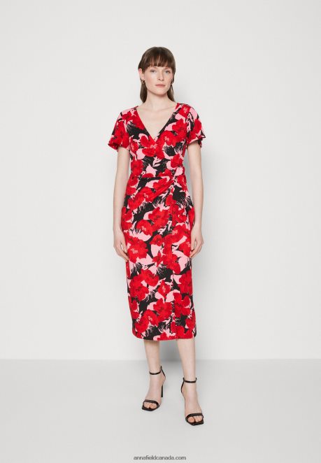 Anna Field Women Day Dress Red/Pink H42J4Z19