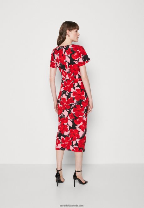 Anna Field Women Day Dress Red/Pink H42J4Z19