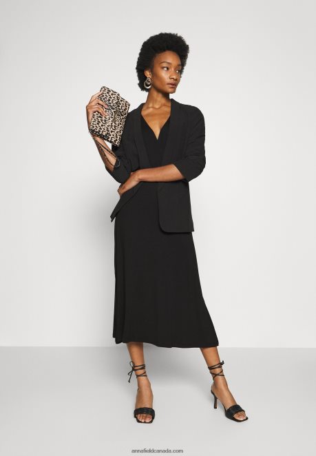 Anna Field Women Jersey Dress Black H42J4Z101