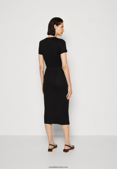 Anna Field Women Jersey Dress Black H42J4Z102