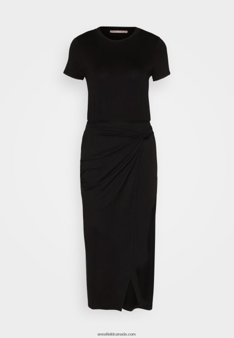 Anna Field Women Jersey Dress Black H42J4Z102