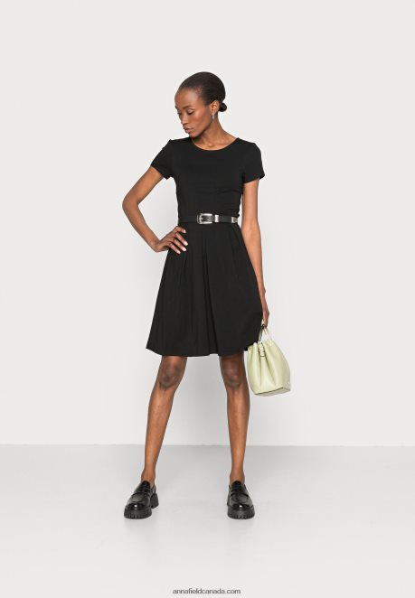 Anna Field Women Jersey Dress Black H42J4Z103
