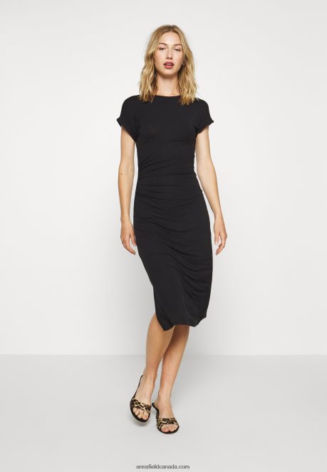 Anna Field Women Jersey Dress Black H42J4Z107