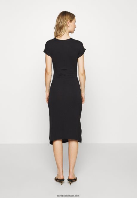 Anna Field Women Jersey Dress Black H42J4Z107