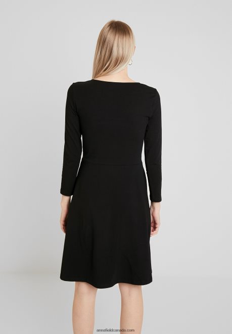 Anna Field Women Jersey Dress Black H42J4Z120