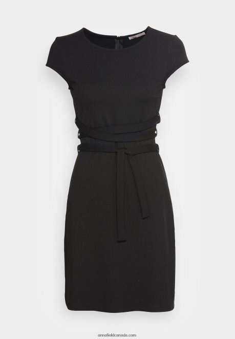 Anna Field Women Jersey Dress Black H42J4Z131