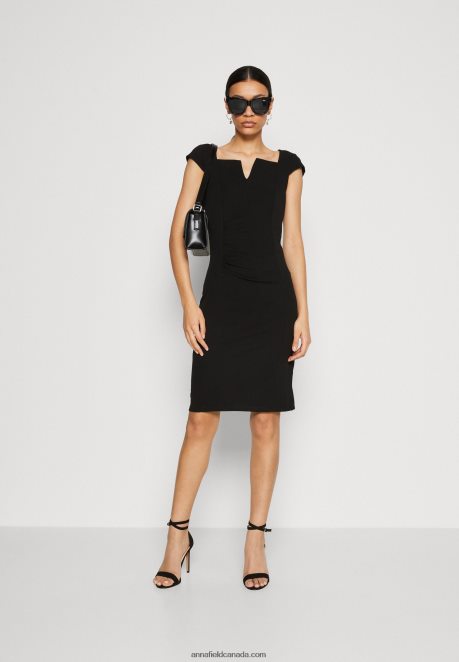 Anna Field Women Jersey Dress Black H42J4Z133