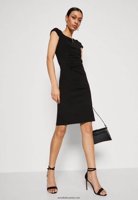 Anna Field Women Jersey Dress Black H42J4Z133