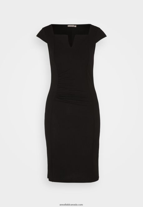 Anna Field Women Jersey Dress Black H42J4Z133