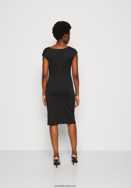 Anna Field Women Jersey Dress Black H42J4Z136