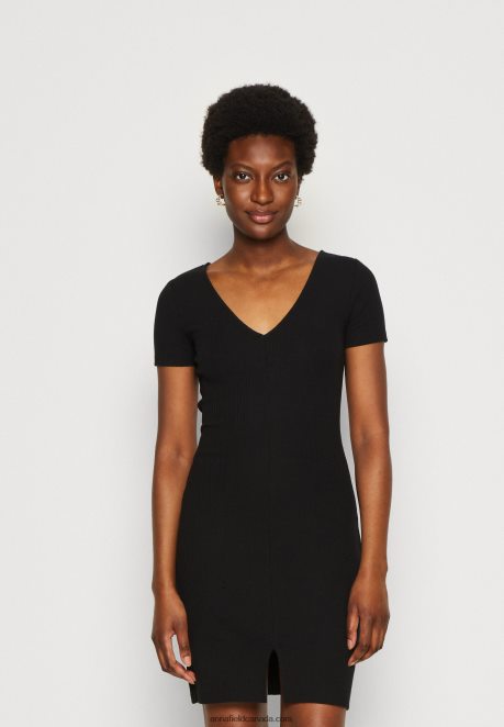 Anna Field Women Jersey Dress Black H42J4Z137