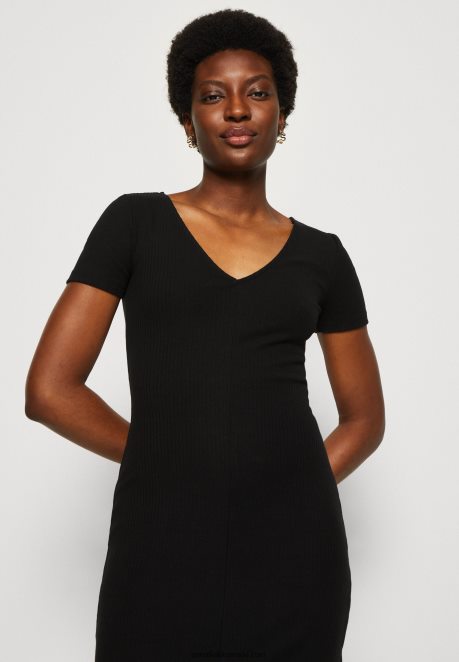 Anna Field Women Jersey Dress Black H42J4Z137