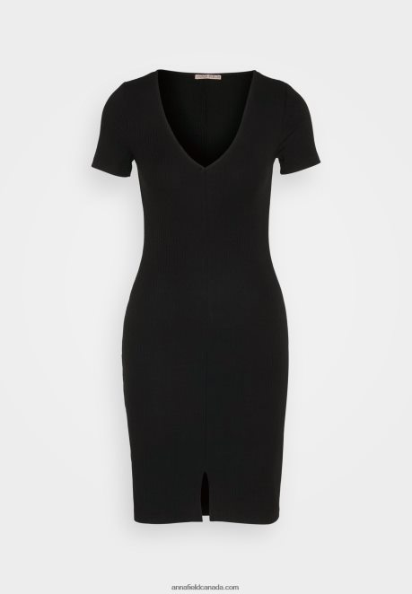 Anna Field Women Jersey Dress Black H42J4Z137