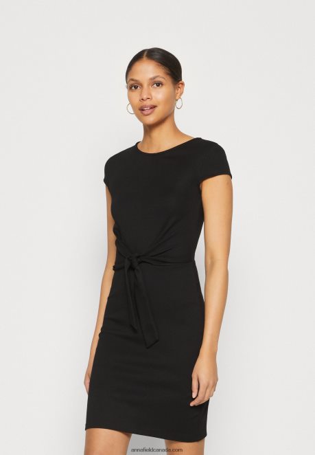 Anna Field Women Jersey Dress Black H42J4Z140