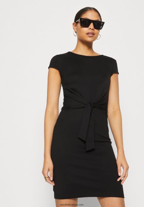 Anna Field Women Jersey Dress Black H42J4Z140