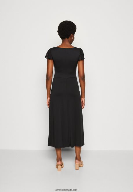 Anna Field Women Jersey Dress Black H42J4Z160