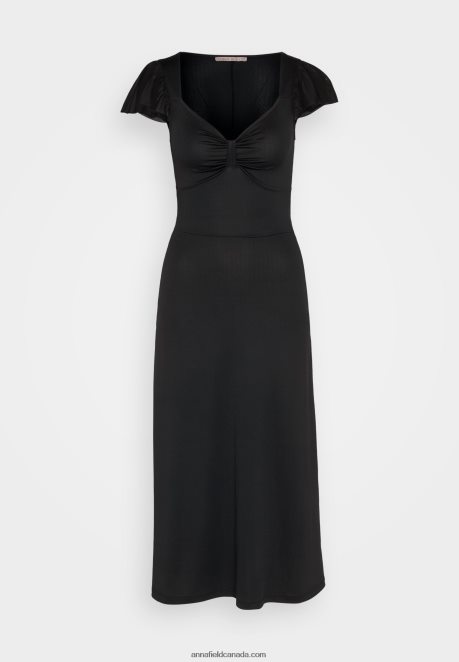 Anna Field Women Jersey Dress Black H42J4Z160