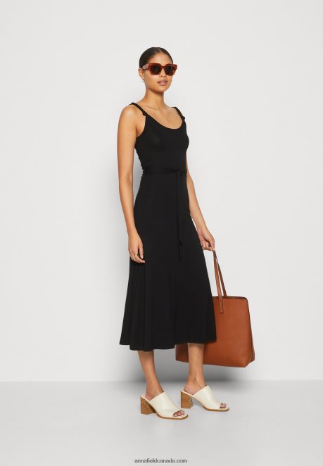 Anna Field Women Jersey Dress Black H42J4Z162