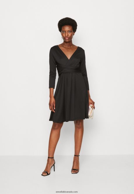 Anna Field Women Jersey Dress Black H42J4Z165