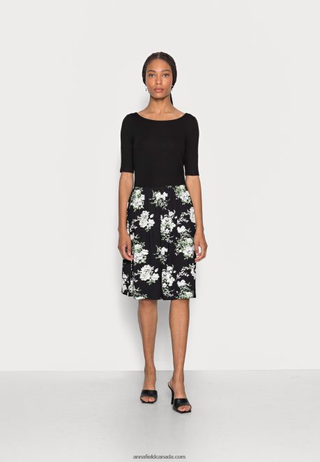 Anna Field Women Jersey Dress Black H42J4Z169