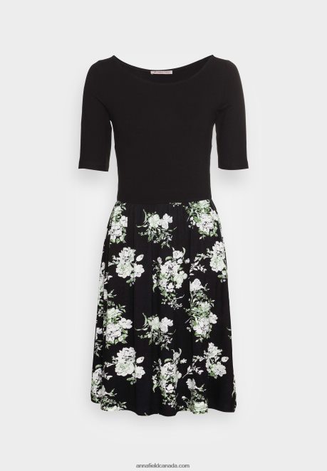 Anna Field Women Jersey Dress Black H42J4Z169