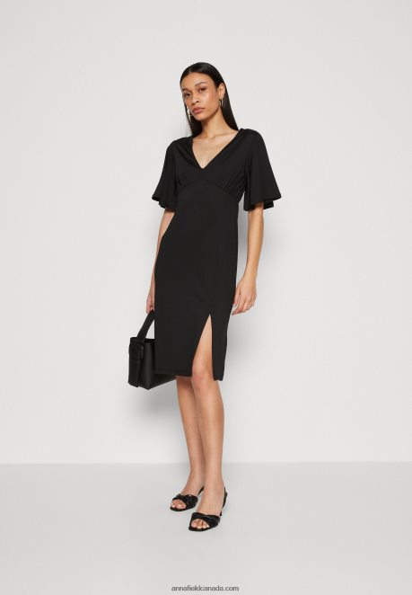 Anna Field Women Jersey Dress Black H42J4Z176