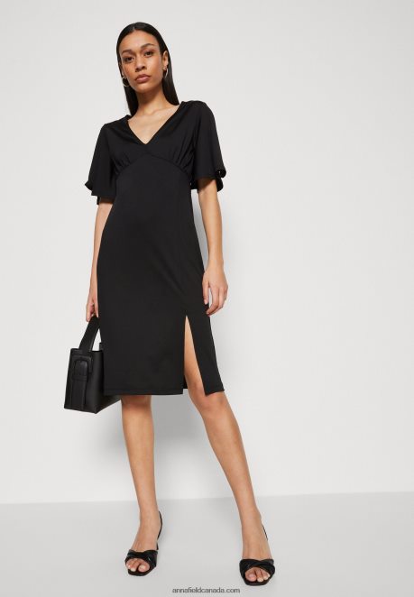 Anna Field Women Jersey Dress Black H42J4Z176