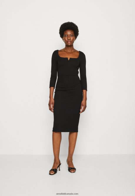 Anna Field Women Jersey Dress Black H42J4Z178
