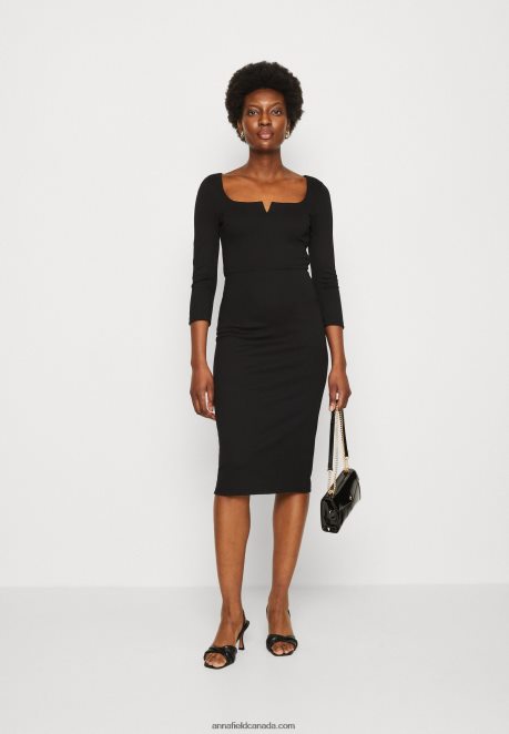Anna Field Women Jersey Dress Black H42J4Z178