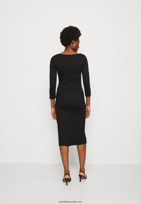 Anna Field Women Jersey Dress Black H42J4Z178